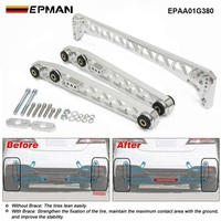 Bras de suspension inférieurs arrière EPMAN Billet + Barre de renforcement du sous-châssis - Réglables, antirouille, pour Honda Civic EK (1996-2000) EPAA01G380