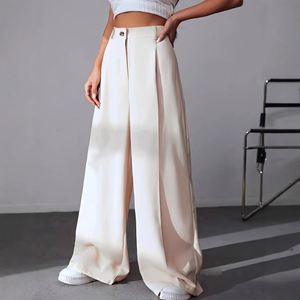 European American New Women's Solid Color Casual Loose Fit Pants - Product Image 3