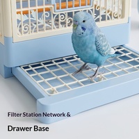 Fournitures pour animaux de compagnie : Cages à oiseaux respirantes en plastique de style français, anti-évasion, pour le bain des perroquets, pour la maison et l'extérieur