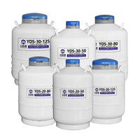 Réservoir scientifique d'azote liquide 30L YDS-30-80, flacon de stockage d'échantillons biologiques en alliage d'aluminium, longue durée de vie