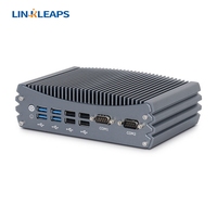 Mini PC Industrial Sin Ventilador Linkleaps, PC Integrado Compatible con Intel I3 I5 I7 de 4ª a 13ª Generación con SSD M.2 y LAN Dual GbE
