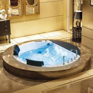 Eingebettete Wasser Hydro massage wannen Indoor Spa Acryl in Badewanne Massage runde Drop-In Whirlpool Badewannen gebaut