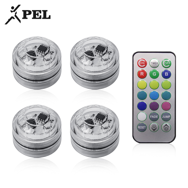 PEL Portable Mini Led Atmosphere Light Auto Wireless Ambient Lamp RGB Remote Control 12V Car Roof Bulb Car Interior Light