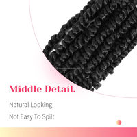 Extensions de cheveux pré-torsadées Passion Crochet, boucles de cheveux courtes pour tressage facile, styles Passion