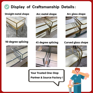 Tùy Chỉnh Thiết Kế Ultra-Rõ Ràng Tempered <span class=keywords><strong>Glass</strong></span> Đồ Trang Sức Kiosk LED Chiếu Sáng Đồ Trang Sức <span class=keywords><strong>Showcase</strong></span> Hiển Thị Tủ - Product Image 5