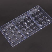 Moule à chocolat en plastique antiadhésif à 15/24/32/36 trous en forme de demi-sphère pour pralines, truffes, bonbons, chocolats