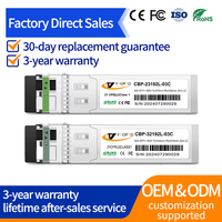 YTOPTO Transceiver Optique SFP+ BIDI 10G 20km 1270nm/1330nm LC SMF Compatible Cisco Arista Mellanox Ubiquiti Dell, Garantie 3 Ans