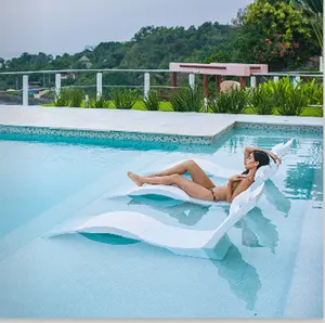 Meubles d'extérieur pour piscine, chaise longue en plastique PE, lit solaire pour l'extérieur et la plage, nouveau Design, 2022