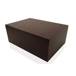 Caixa para fumo luxuosa de madeira, caixa de bambu marrom escuro premium de qualidade com tampa de rolar e bandeja
