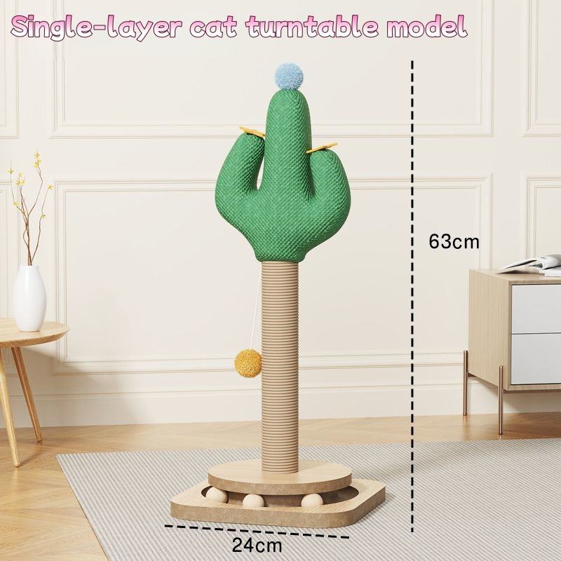 Le bâton à gratter de chat de cactus améliore la capsule spatiale