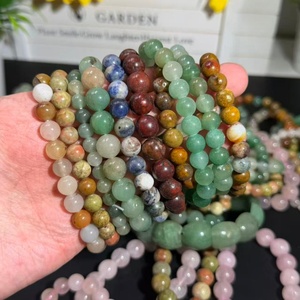 Precio al por mayor por KG: Pulseras <span class=keywords><strong>de</strong></span> cuentas <span class=keywords><strong>de</strong></span> cristal <span class=keywords><strong>de</strong></span> cuarzo <span class=keywords><strong>de</strong></span> piedra natural mixta pulida, colores surtidos, lote a granel, tendencia <span class=keywords><strong>de</strong></span> moda - Product Image 2
