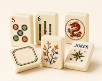 Tuiles de Mahjong américaines personnalisées « Boussole d'automne » pour soirées de jeu en famille, divertissement en club et vente au détail de cadeaux