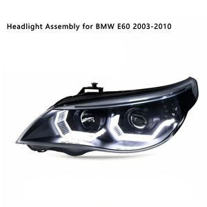 Nouvel ensemble de phares pour BMW Série 5 <span class=keywords><strong>E60</strong></span> 2003-2010 LED Angel Eyes DRL 12V 70W 6500 Lumens 5500K Rétrofit/Mise à niveau - Product Image 1