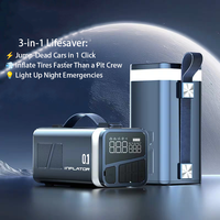 Tomavor Démarreur de Voiture 4-en-1 avec Batterie Externe 10000 mAh, Compresseur d'Air 150 PSI, Pompe à Pneus et Chargeur Portable