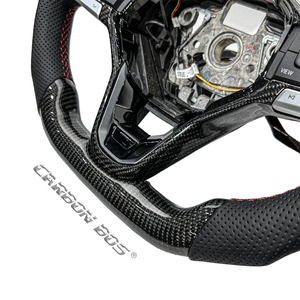 Nhà Máy bán hàng trực tiếp Chất lượng cao đen sợi carbon xe tay lái chấp nhận bất kỳ tùy biến cho Volkswagen MK5 MK6 MK7 MK8 - Product Image 5