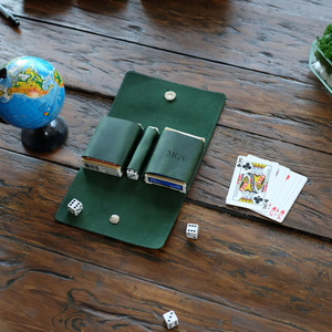 Étui de poker en cuir PU transfrontalier, sac de rangement pour jeux de table poker et dés, sac de rangement pour accessoires de jeu, sac de poker portable - Product Image 1