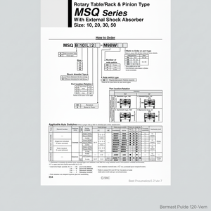 MSQB50L3แบบจำลองโต๊ะหมุนนิวเมติก SMC - Product Image 1