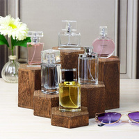 Présentoir hexagonal en bois 6 pièces pour bijoux et accessoires Risers d'affichage de figurines en bois