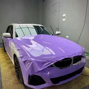 Gratis Verzending Tsautop 1.52*18M Bescherming Super Glanzend Kristal Lavendel Paarse Auto Vinyl Wrap Voertuig Vinyl Wrap