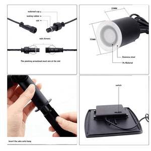 Lampe de terrasse <span class=keywords><strong>solaire</strong></span> LED étanche IP67, lampe souterraine de jardin, lampe encastrée au sol extérieure 32 mm, projecteur d'escalier de patio - Product Image 4
