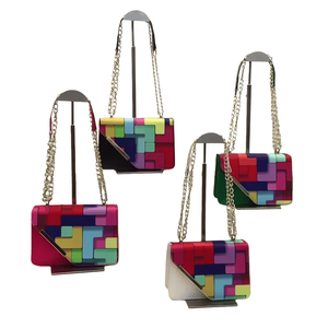 Sac à main carré petit et tendance pour femmes, en gros, avec blocs de couleur, à porter sous le bras, pour femmes, en gros - Product Image 1