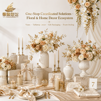 Guirlande de roses artificielles en soie rose avec feuilles vertes pour décoration d'arche de mariage, de table ou de mur