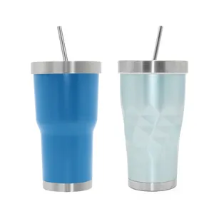 Supplier 20Oz Travel Coffee Thermo Mug Personalized Rtic Insulated Cup Chilly Bottle Stainless Steel Vacuum Tumbler With Straw