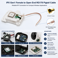Kabel Pigtail Koaksial RF U.fI/ Gen1 Female RG178 10cm 30cm 50cm untuk Router Nirkabel, Antena & Modul Drone FPV
