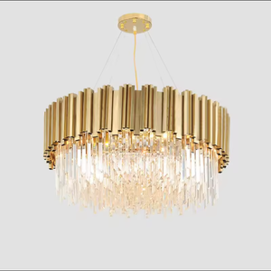 High-Grade Modern Golden LED Crystal Chandelier Luxury Lobby's Stainless Steel Iron <b>AC</b> Powered <b>AC</b> Light Source <b>Room</b> Lighting - Product Image 4