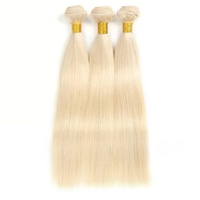 Rambut Manusia Pirang 613, Mentah, Virgin, Double Drawn, Lurus, Body Wave, Bundel 100g, Vendor Rambut Grosir China