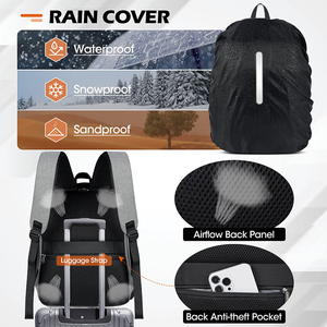 Mochila para cámara DSLR, SLR, sin espejo, impermeable, para portátil de 14 pulgadas, con cubierta para lluvia, antirrobo, bolsa de viaje de gran capacidad - Product Image 5
