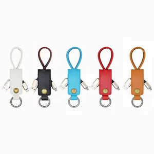 2020 Hot Selling Mini Leather keychain Type-c Fast Charging Data Cable