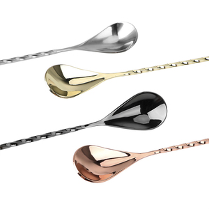 ช้อนสแตนเลสแบบยาวลายเกลียวสำหรับเขย่าค็อกเทล ขนาด 12 นิ้ว ขายส่ง - Product Image 4
