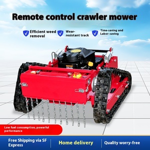 Cortacésped industrial de orugas con control remoto de 24 V y 4 tiempos, mango plegable, motor de 173 cc, venta al por mayor de fábrica para desmalezado y corte de césped - Product Image 2