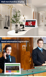 10.1” Dual Display Digital Signage Rk3288 Digital Signage 10 point Touch Screen Android 8.1 <b>Tablet</b> <b>PC</b> 2+16GB WIFI for Business - Product Image 6