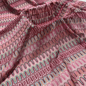 Tela de Encaje de Lujo con Rayas Coloridas Teñidas con Hilo, Tela Calada para Vestidos y Bikinis de Mujer - Product Image 2