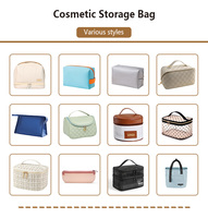 Grande capacité mignon octogonal PU femmes voyage pour organisateur de toilette Portable sac de maquillage fermeture à glissière sacs à cosmétiques étuis