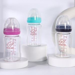 Ensemble de biberons <span class=keywords><strong>anti</strong></span>-<span class=keywords><strong>colique</strong></span>, biberons en verre de qualité supérieure avec système de ventilation pour nouveau-nés, stockage idéal du lait de bébé et du lait maternel - Product Image 3