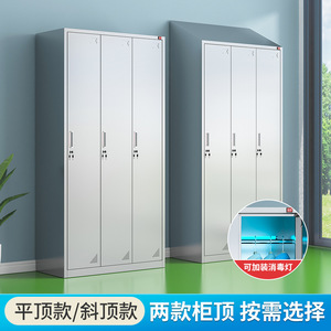 Stainless Steel <b>Lockers</b> 4 Door 2 Compartment Rust Resistant Workshop Storage <b>Cabinet</b> With Recessed Handle Push Pull Type - Product Image 3