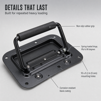 Gagang Tarik Tersembunyi Berpegas Lipat dari Logam untuk Kabinet Speaker dan Flight Case