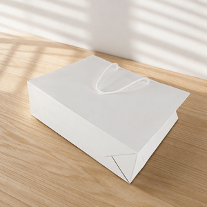 精品纸购物袋 扭纹棉绳手柄 定制艺术品礼品包装袋 - Product Image 3