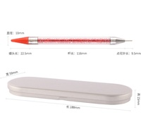 Kit d'outils de nail art : Stylo à points double tête, applicateur de strass, crayon à cire