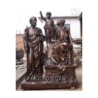 Sculpture religieuse catholique extérieure grandeur nature Christ Jésus Statues en bronze 14 stations de la croix