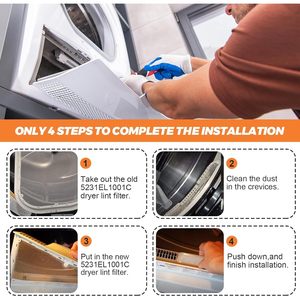 Filtre anti-peluches Beaquicy 5231EL1001C, remplacement pour sèche-linge LG Kenmore, Installation facile, usage domestique - Product Image 6