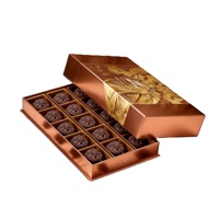 Boîte-cadeau en chocolat haut de gamme entièrement personnalisée avec séparateurs |   Boîte d'emballage en carton alimentaire à 8-16 compartiments pour truffes, bonbons, pâtisseries et cadeaux