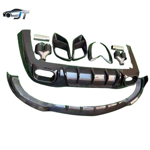 Kit carrosserie compact en fibre de carbone style B modifié pour AMG GT63, comprenant lèvre avant et déflecteur d'air arrière - Product Image 6