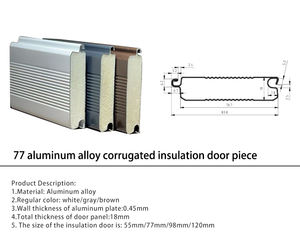 Porte de <span class=keywords><strong>garage</strong></span> <span class=keywords><strong>à</strong></span> enroulement en aluminium haute résistance, finition moderne, pour villa extérieure, résistante <span class=keywords><strong>à</strong></span> la corrosion, manuelle/électrique, vente chaude Afrique 77mm - Product Image 5