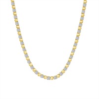 Collier Tennis en Argent Sterling 925 Plaqué Or pour Femmes et Hommes, 5 mm Moissanite, Style Hip-hop, Choker Cubain, Fabrication de Bijoux Personnalisés