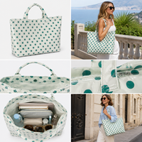 Tas Jinjing Polkadot Mengkilap Tahan Air Bersertifikasi BSCI |   Tas Pantai Kanvas Retro dengan Logo Custom |   Pengambilan Sampel 7-10 Hari