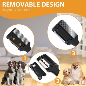 Peine de Aseo 2 en 1 Eficiente para Perros y Gatos con 20 Cuchillas Adicionales para Recortar - Product Image 3